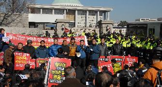 담양.곡성,구례 선거구 폐지 철외요구 시위